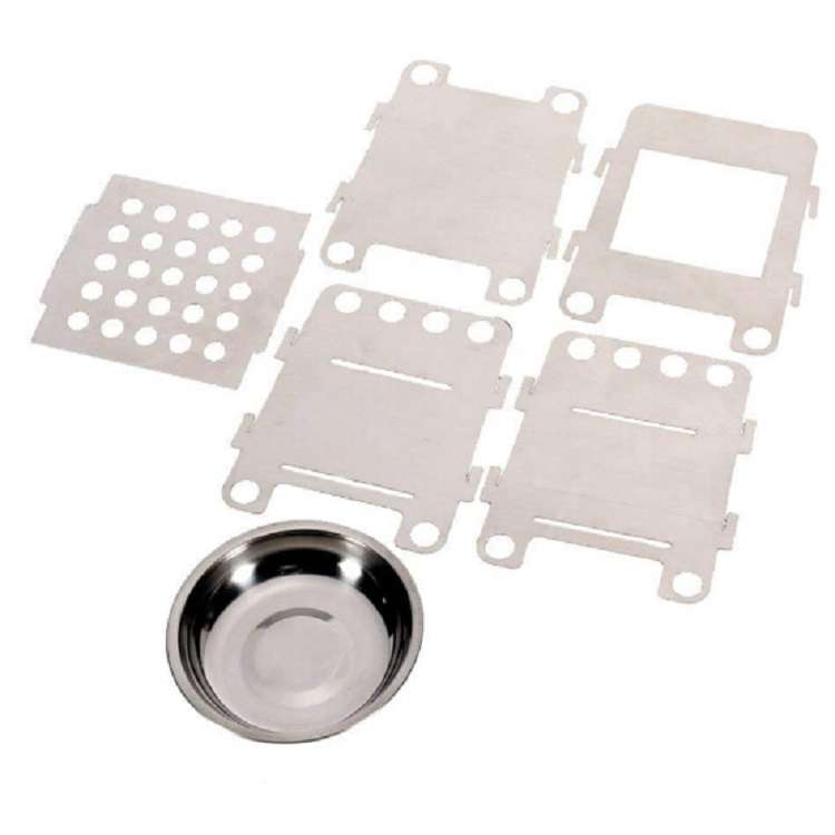 Camping Wood Stove Ultralight Folding Pocket Stove Outdoor Backpacking Cooking Wood Burning Stove Al