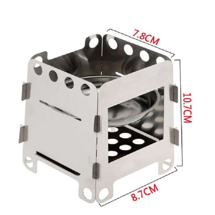 Camping Wood Stove Ultralight Folding Pocket Stove Outdoor Backpacking Cooking Wood Burning Stove Al