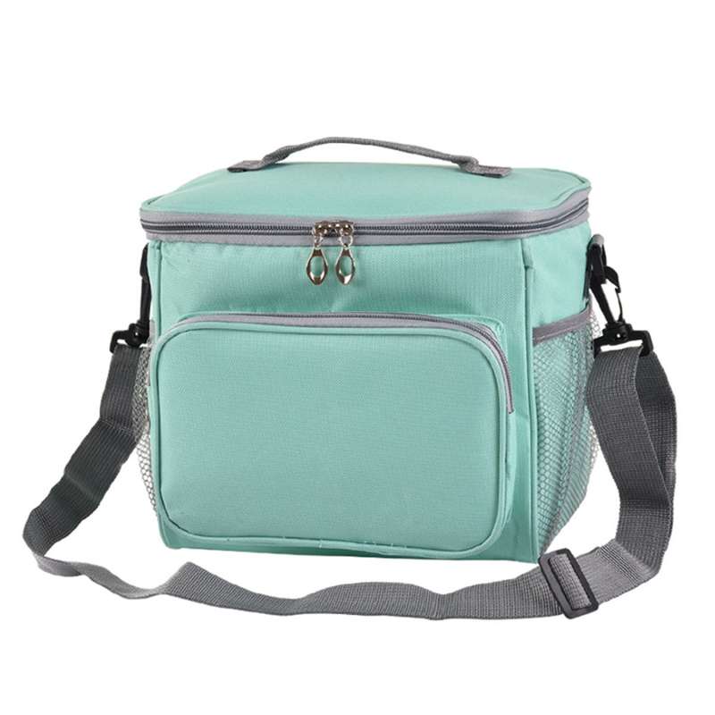Portable Ice Pack Oxford Cloth Portable Slung Lunch Box Insulated Lunch Bag, Color:Blue