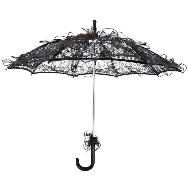 Wedding Parties Bridal Lace Cotton Umbrella Dancing Photography Prop Umbrella(Purple)