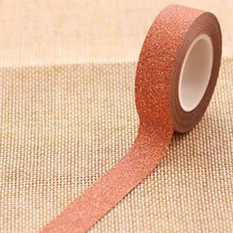 Flash Washi Sticky Paper Tape Label DIY Decorative Tape, Length: 10m(Silver)