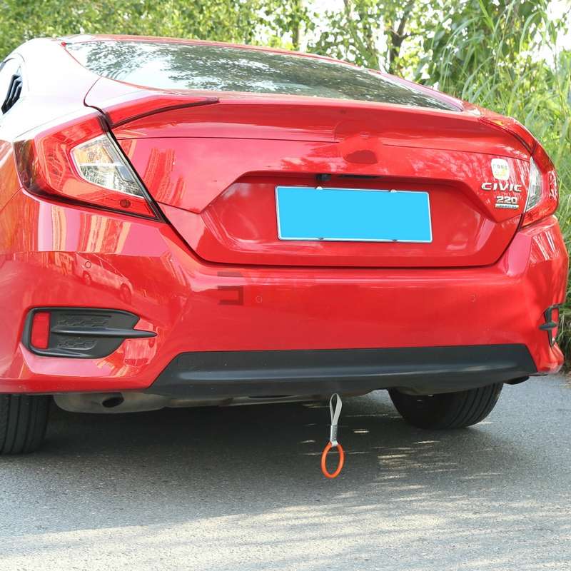 JDM Car Static Belt Decorative Warning Hanging Ring Rear Bumper Warning Ring Car Safety Hand Ring(He