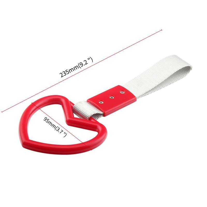 JDM Car Static Belt Decorative Warning Hanging Ring Rear Bumper Warning Ring Car Safety Hand Ring(He