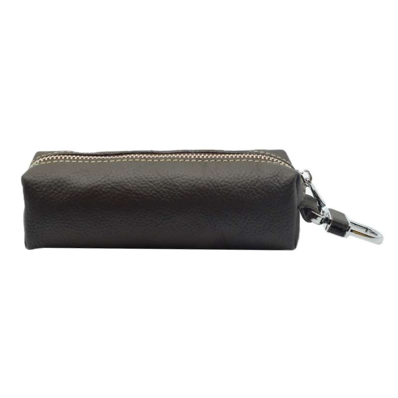 Car Keys Holder Genuine Leather Coin Purse for Men Key Wallets(Brown)