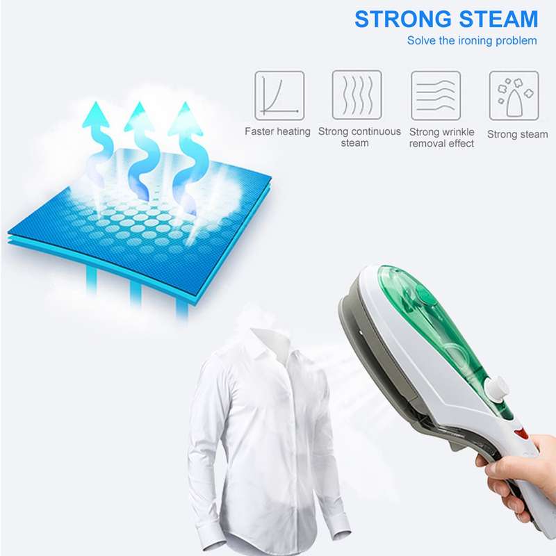 Handheld Garment Steamer Brush Portable Clothes Steam Iron, AU Plug 220V(Blue)