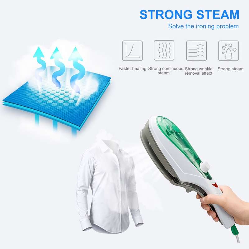 Handheld Garment Steamer Brush Portable Clothes Steam Iron, AU Plug 220V(Blue)
