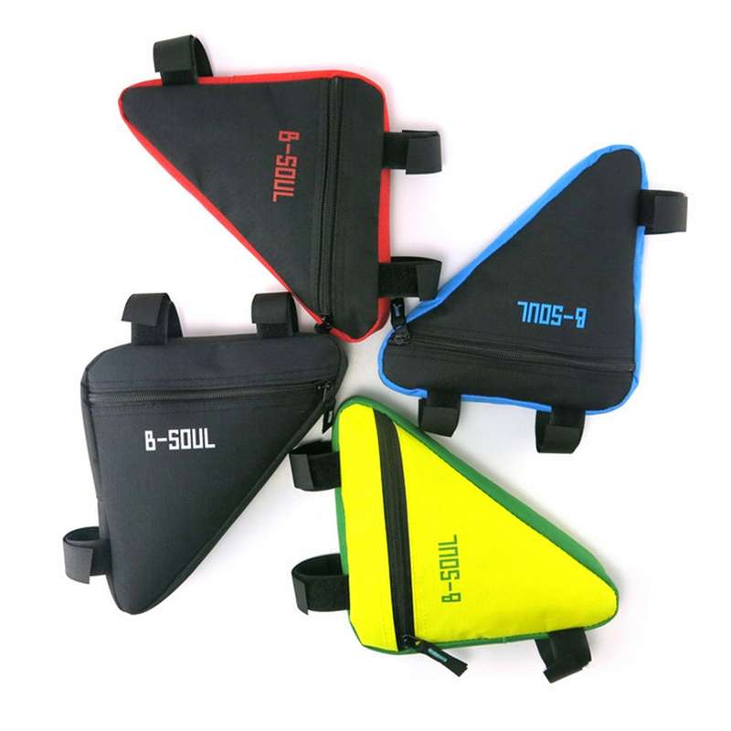 Triangle Bike Bag Front Tube Frame Cycling Bicycle Bags Waterproof MTB Road Pouch Holder Saddle(Red