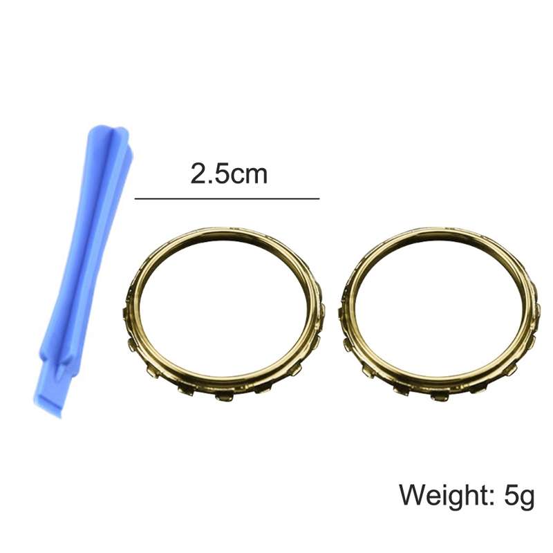 For Xbox One Elite 5pairs 3D Replacement Ring + Screwdriver Handle Accessories, Colour:Gold Plating