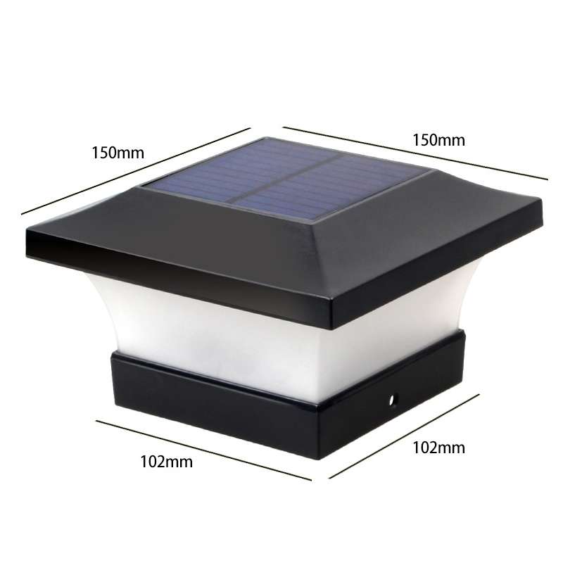 Solar LED Waterproof Outdoor Column Light Courtyard Lighting Lamp(Warm Light)