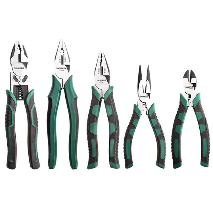 TUOSEN Multifunctional Crimping and Stripping Labor Saving Flat Pliers Vise Manual Wire Cutters, Sty