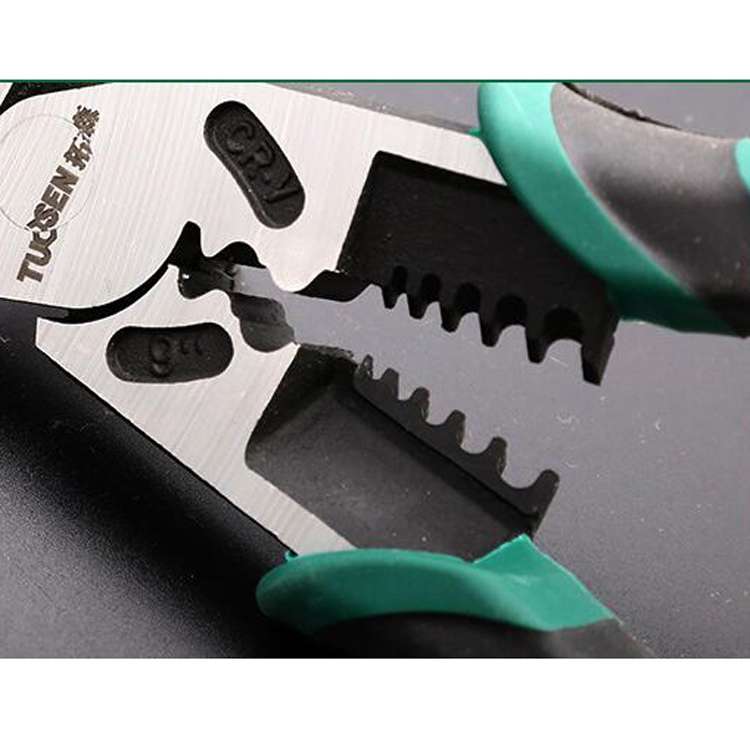 TUOSEN Multifunctional Crimping and Stripping Labor Saving Flat Pliers Vise Manual Wire Cutters, Sty