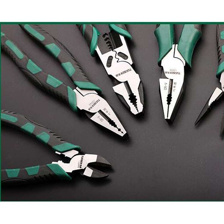 TUOSEN Multifunctional Crimping and Stripping Labor Saving Flat Pliers Vise Manual Wire Cutters, Sty