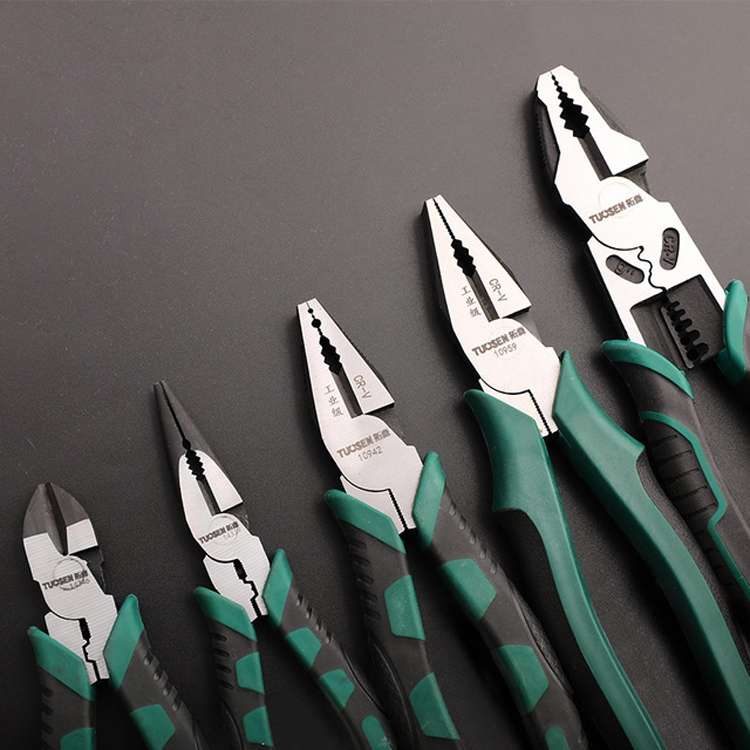 TUOSEN Multifunctional Crimping and Stripping Labor Saving Flat Pliers Vise Manual Wire Cutters, Sty