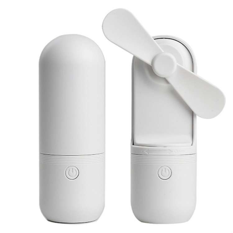 USB Charging Handheld Mini Folding Fan Desktop Fan(Pink)