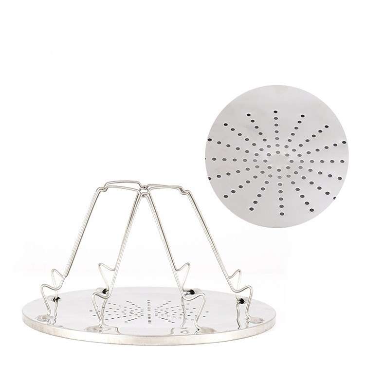 Outdoor Stainless Steel Toast Rack 4 Slice Toast Bread Pan Camping Barbecue Rack Foldable Bakeware