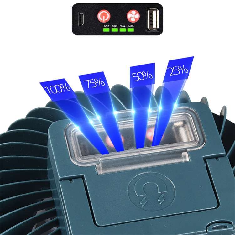 USB Rechargeable Fan Lamp Live Broadcast Multi-function Tent Camping Lamp, Style:Fan Light