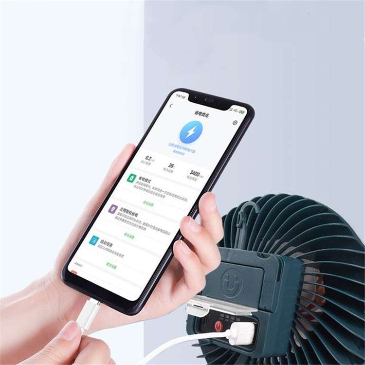 USB Rechargeable Fan Lamp Live Broadcast Multi-function Tent Camping Lamp, Style:Fan Light