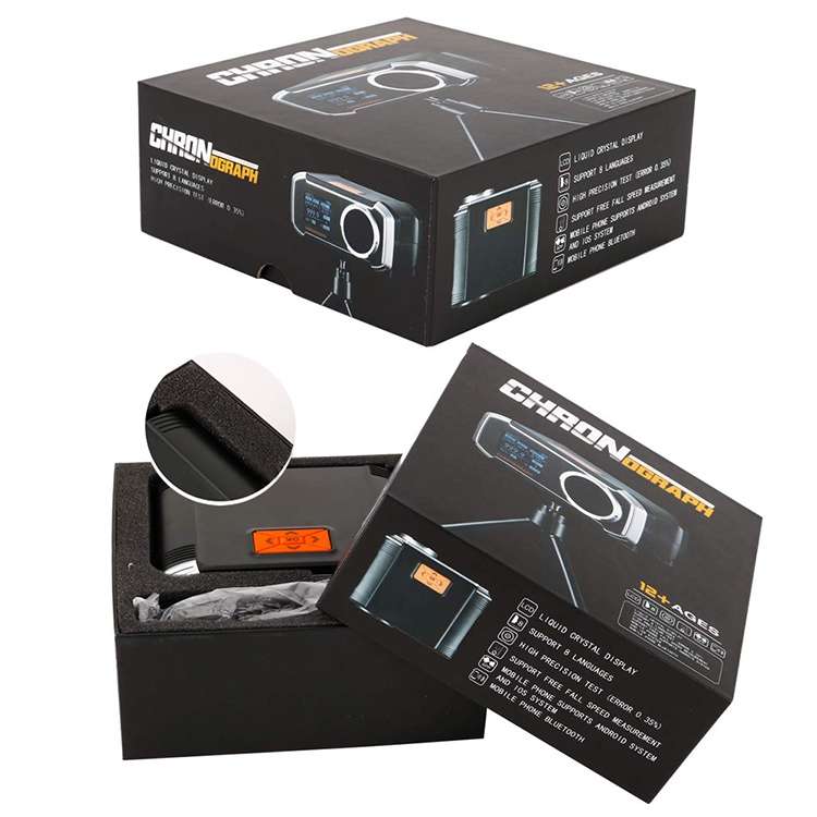 WoSporT LCD Screen Display Chronograph Speed Tester, APP Bluetooth Synchronization Eight Languages S