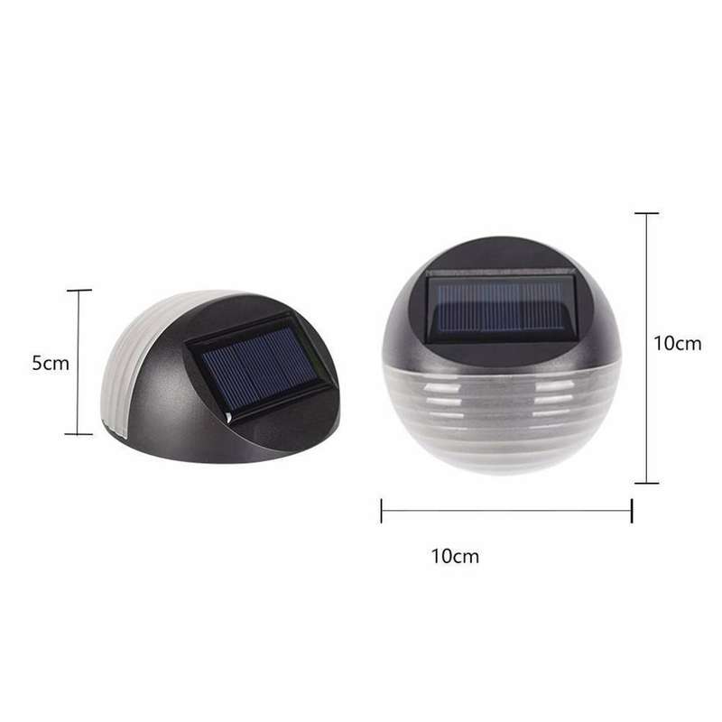 2 PCS Solar Power Light Sensor 6 Energy Saving Lamp LED Wall Light Outdoor Garden Fence Waterproof L