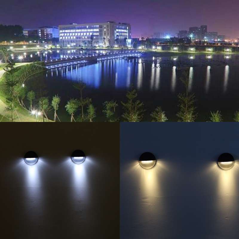 2 PCS Solar Power Light Sensor 6 Energy Saving Lamp LED Wall Light Outdoor Garden Fence Waterproof L