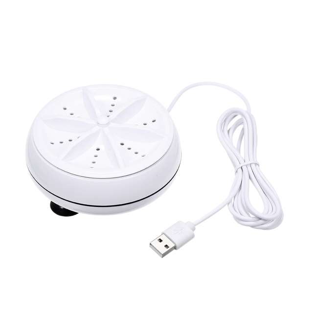2 in 1 Portable Mini Washing Machine Ultrasonic Turbine Clothes Mini Washer with USB Cable Convenien