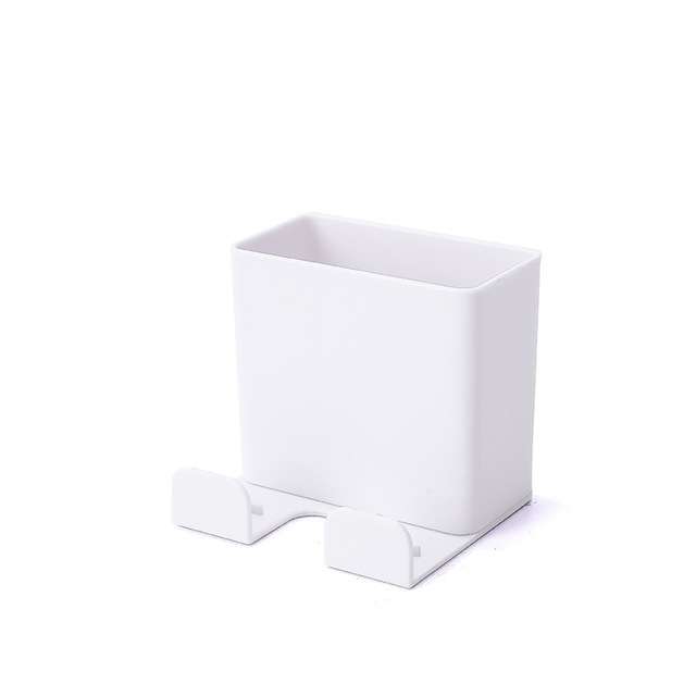 Wall Mounted Organizer Storage Box Remote Control Air Conditioner Storage Case Mobile Phone Plug Hol