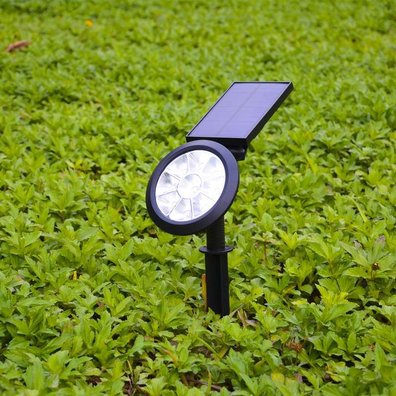 9 LEDs Solar Power Garden Lights LED Outdoor Garden Adjustable IP65 Waterproof Light(Colorful Changi