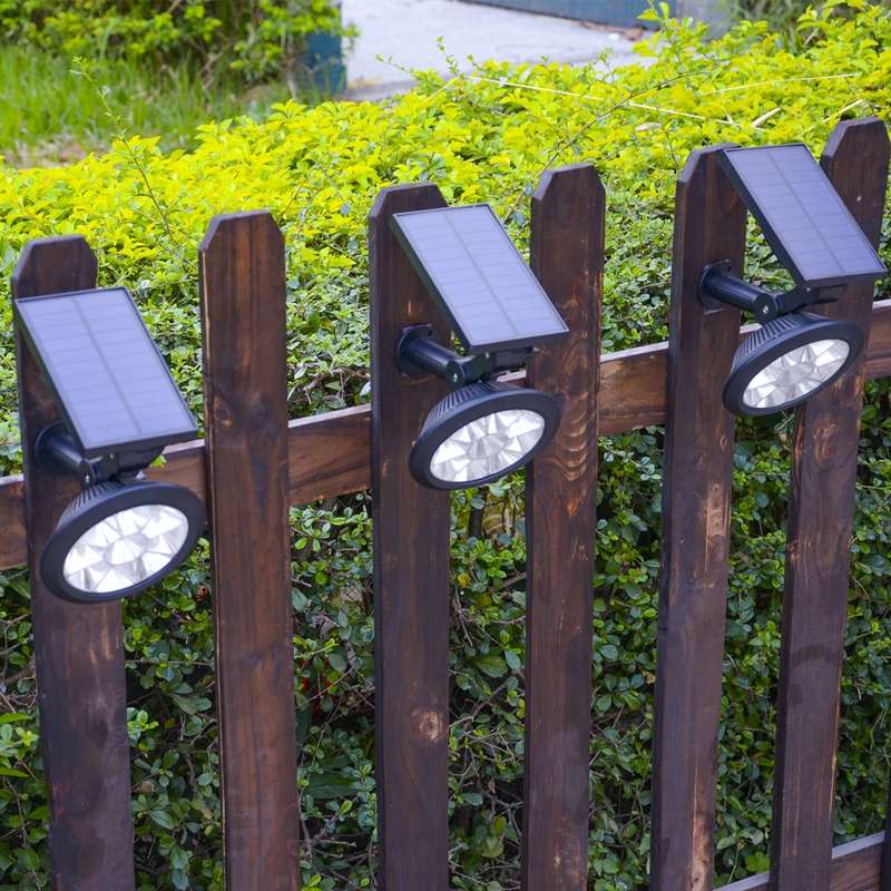 9 LEDs Solar Power Garden Lights LED Outdoor Garden Adjustable IP65 Waterproof Light(Colorful Changi
