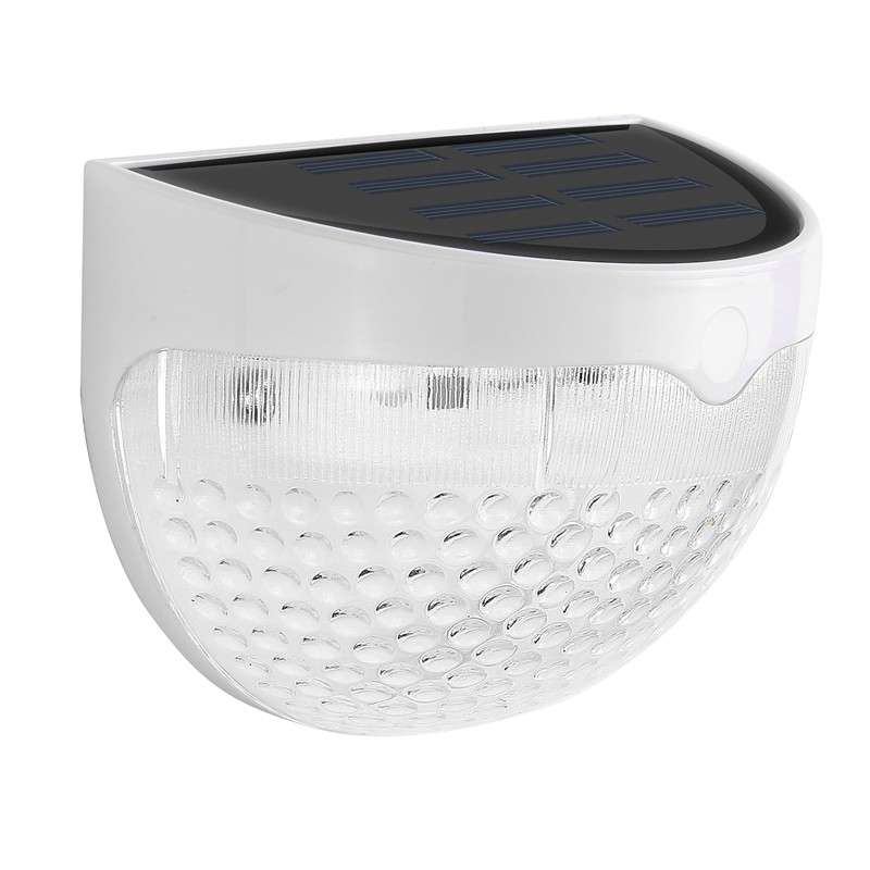 Semi-circular IP55 Waterproof Solar Light Control Fence Light Garden Lamp(White Light)
