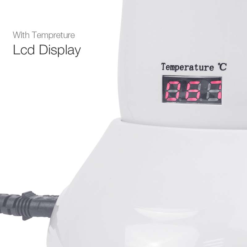 Portable Manual Thermostat Wax Machine Hair Removal Wax Bean Heater, EU Plug(White)