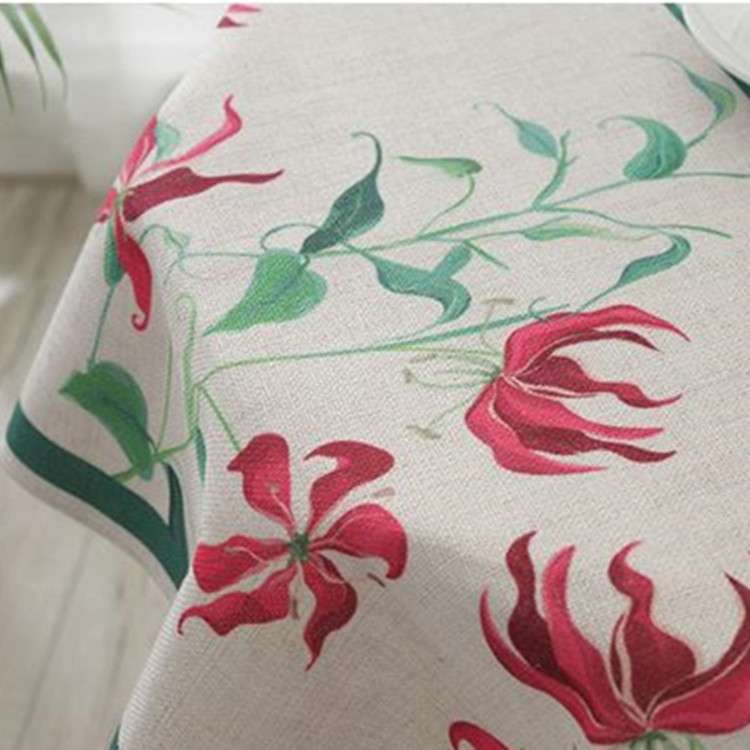 Greenery Linen Tablecloth Restaurant Bar Household Tablecloth, Size:130x180cm(Vibrant)