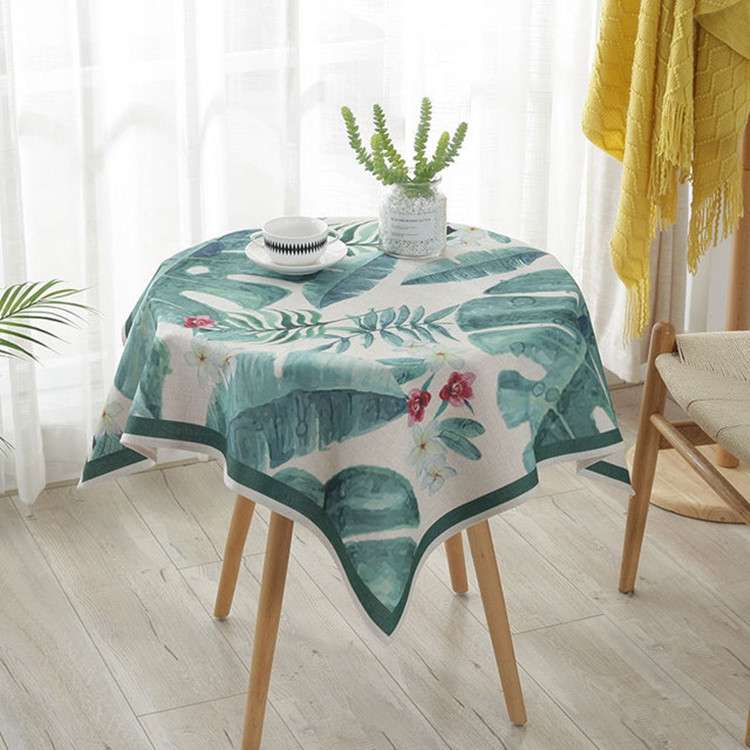 Greenery Linen Tablecloth Restaurant Bar Household Tablecloth, Size:130x180cm(Vibrant)