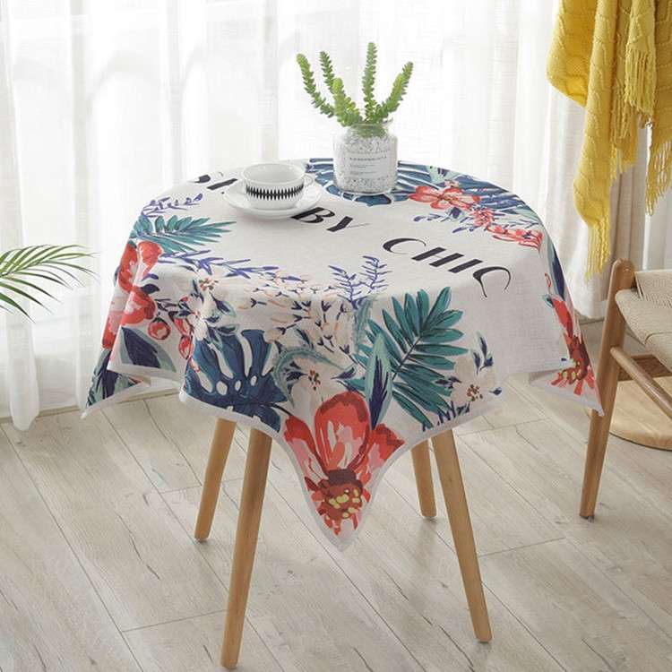 Greenery Linen Tablecloth Restaurant Bar Household Tablecloth, Size:130x180cm(Vibrant)