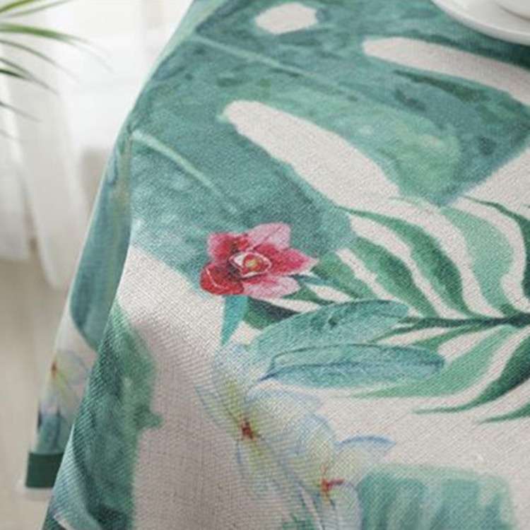 Greenery Linen Tablecloth Restaurant Bar Household Tablecloth, Size:130x180cm(Vibrant)