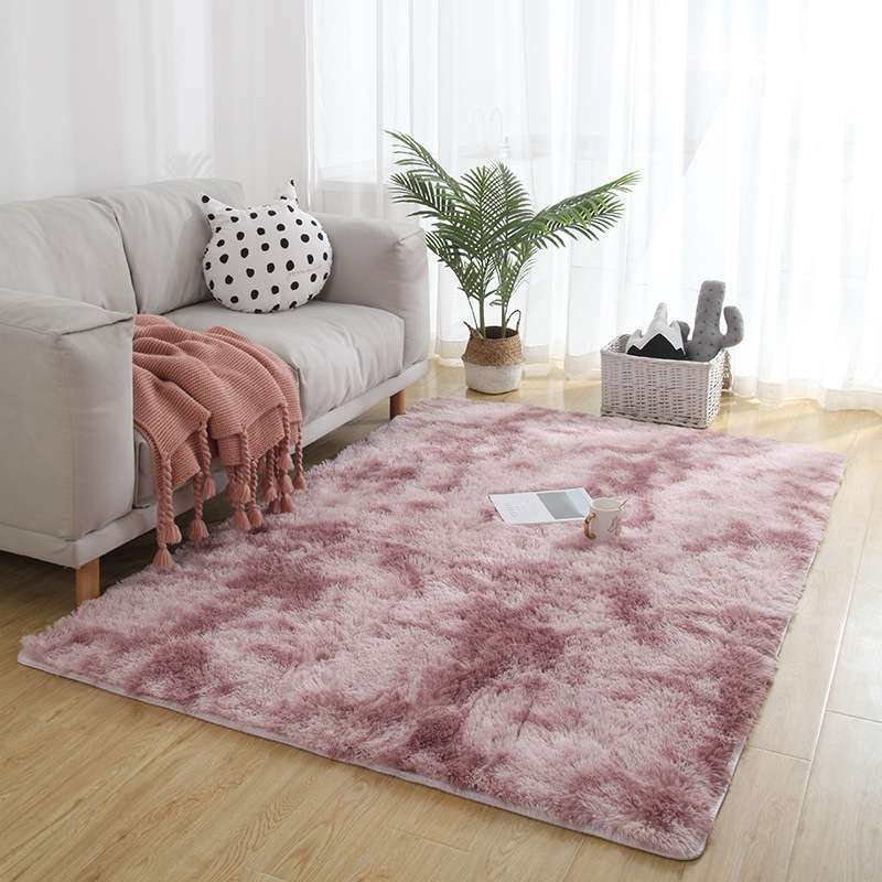 Simple Sofa Bedside Gradient Carpet Living Room Bedroom Mat, Color:Pink, Size:50x80cm