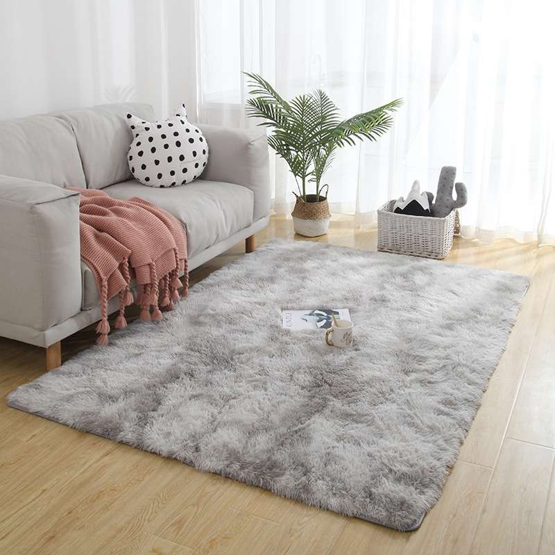 Simple Sofa Bedside Gradient Carpet Living Room Bedroom Mat, Color:Light Grey, Size:50x120cm