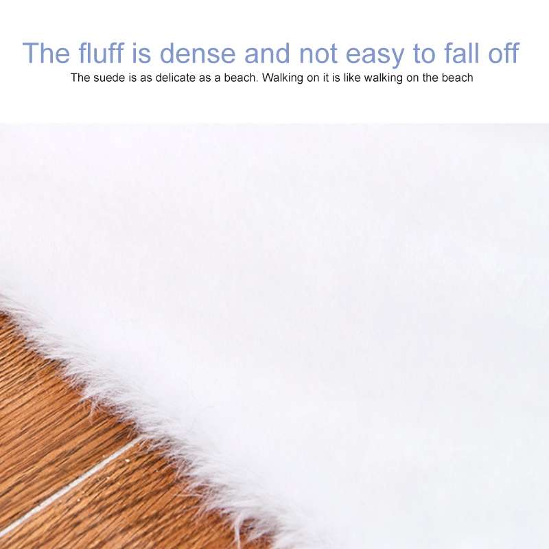 Rug Artificial Rabbit Hair Carpet Non-slip Floor Mats for Living Room Bedroom Balcony Home Decoratio