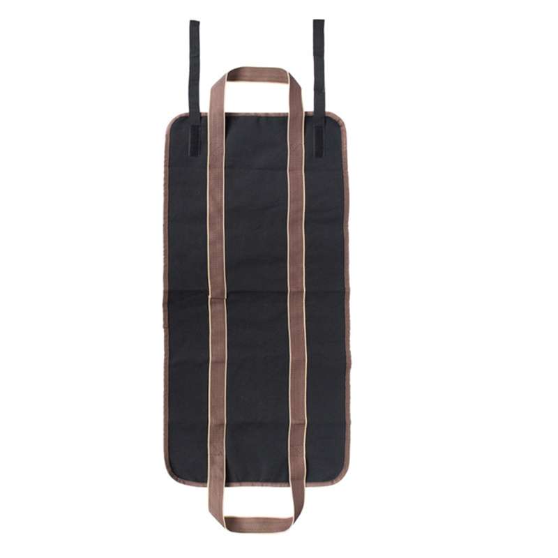 Outdoor Large Capacity Canvas Logging Package Firewood Storage Bag(Khaki)
