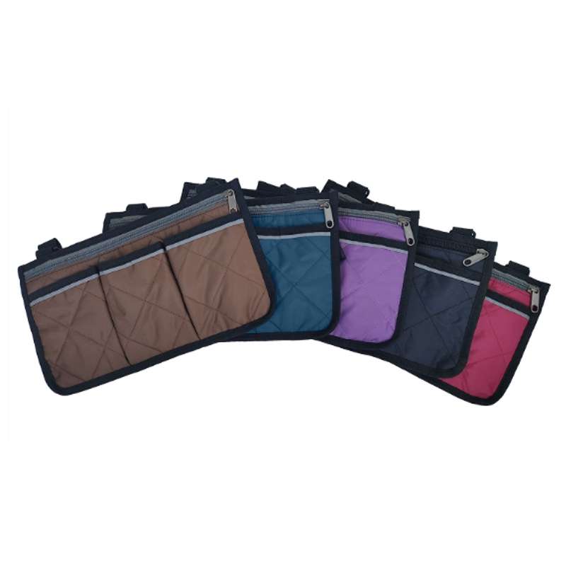 Walking Aid Wheelchair Armrest Side Storage Bag Car Storage Hanging Bag(Brown)