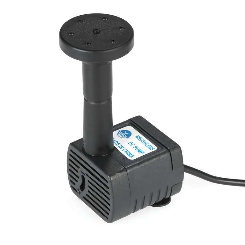 Garden Rockery Decoration Solar Fountain DC Water Pump Suspension Sprinkler(Black)
