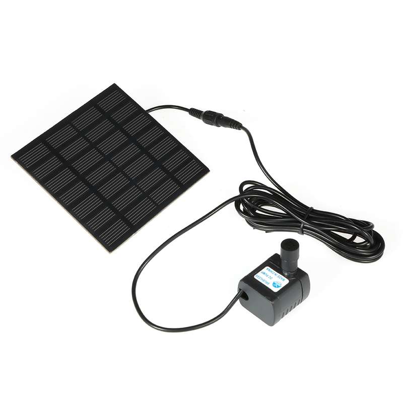 Garden Rockery Decoration Solar Fountain DC Water Pump Suspension Sprinkler(Black)