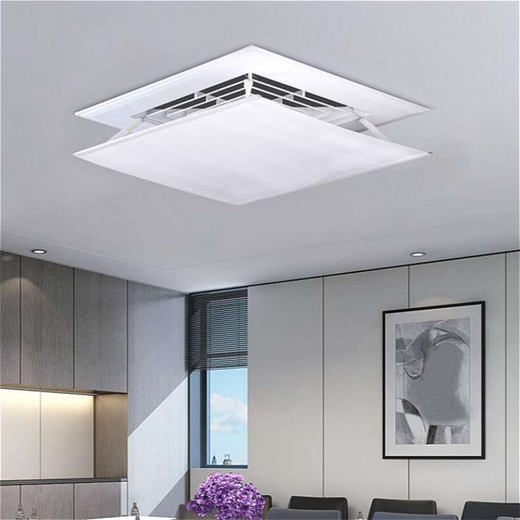 Central Air Conditioning Wind Shield Wall-Mounted Anti Direct Blowing Windshield, Size:45x45cm(White