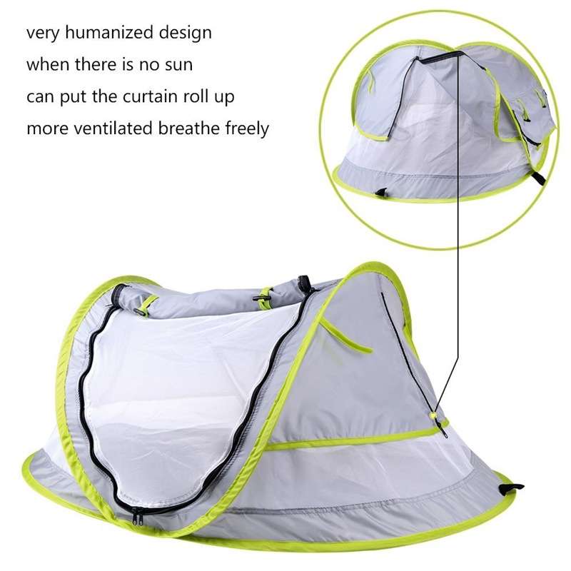Travel Mosquito Net Ultralight Wei Portable baby beach tent(Gray)