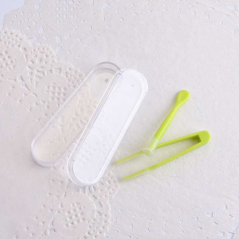 5pcs Portable Contact Lens Special Tweezer and Stick Set Travel Kit(Green)