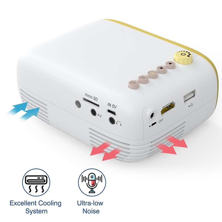YG200 Portable LED Pocket Mini Projector AV USB SD HDMI Video Movie Game Home Theater Video Projecto