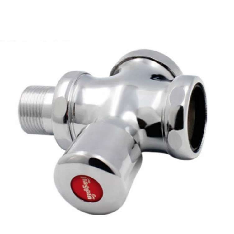 Stool Flush Valve Urinal Delay Valve Hand Press Flush Valve, Style:25 mm Copper Large