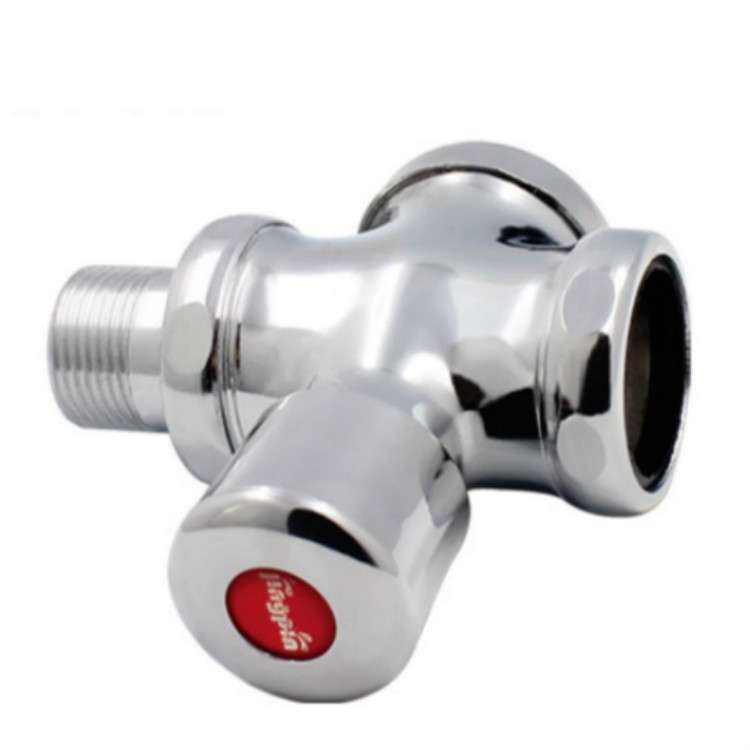 Stool Flush Valve Urinal Delay Valve Hand Press Flush Valve, Style:1 Inch Alloy Large