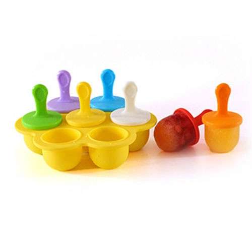 Silicone Mini Ice Pops Mold Ice Cream Ball Lolly Maker Popsicle Molds Baby DIY Food Supplement Tool(
