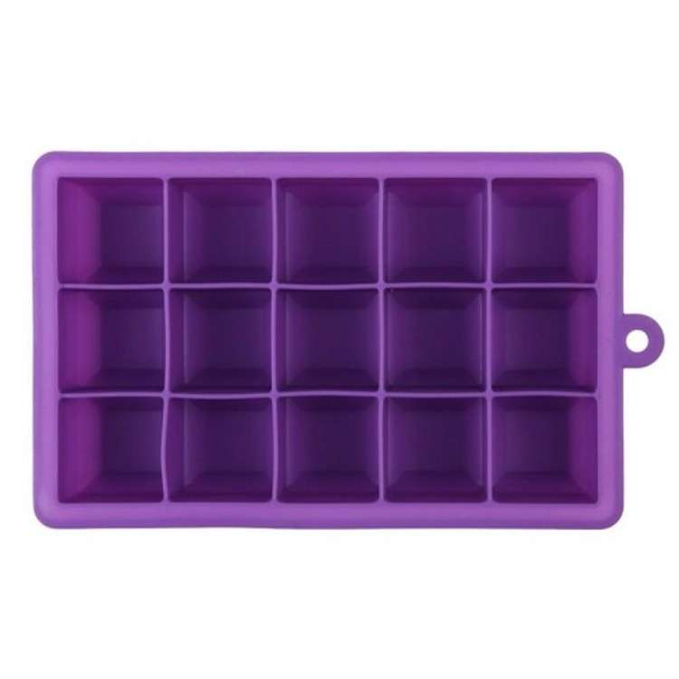 15 Grids DIY Big Ice Cube Mold Square Shape Silicone Ice Tray Fruit Ice Cream Maker(Green)