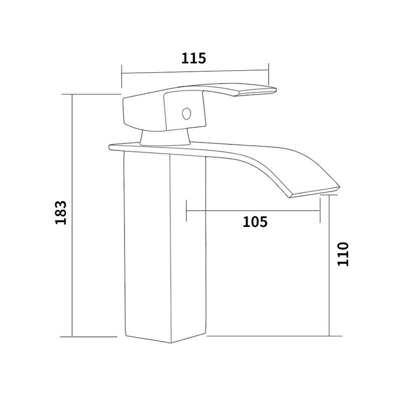 KOEN Waterfall Bathroom Faucet Sinks Mixer Tap Cold And Hot Water Tap